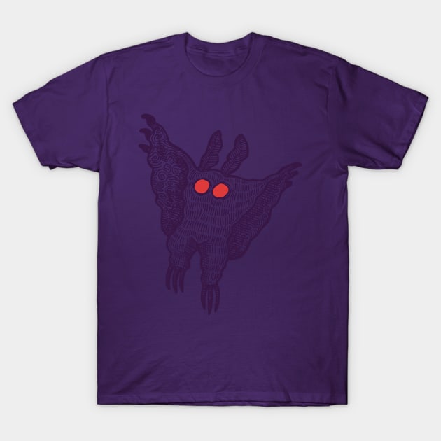 Mothman Taking Flight T-Shirt by Ballyraven